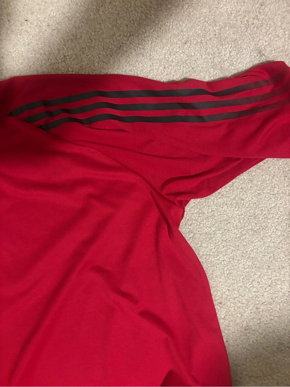 adidas Red Half-Zip Performance Top